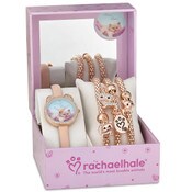 Wholesale - 8" ADJ. PUMPKIN WATCH W/3 ROSE GOLD STRETCH CAT CHARM BRACELETS RACHAEL HALE C/P 30, UPC: 7426902566452